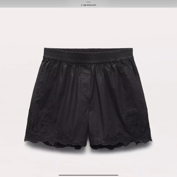 Emma Lace-Trim Poplin Shorts - Picture 1 of 6